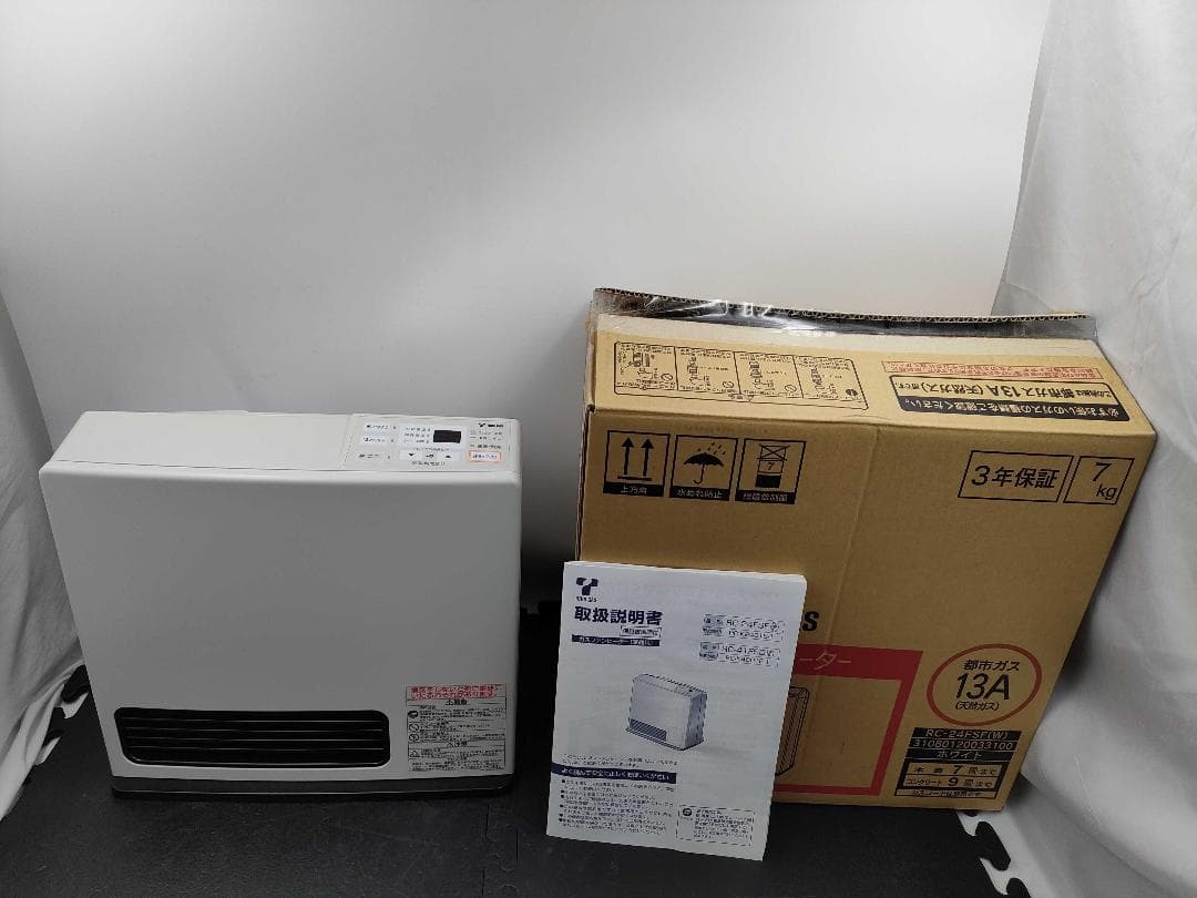 13A　ガスファンヒーター 東邦ガス RC-24FSF Rinnai製 ホワイト