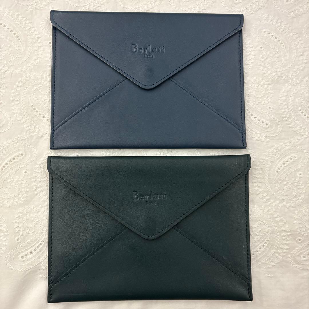 Berluti レザー封筒型ポーチ　2色セット