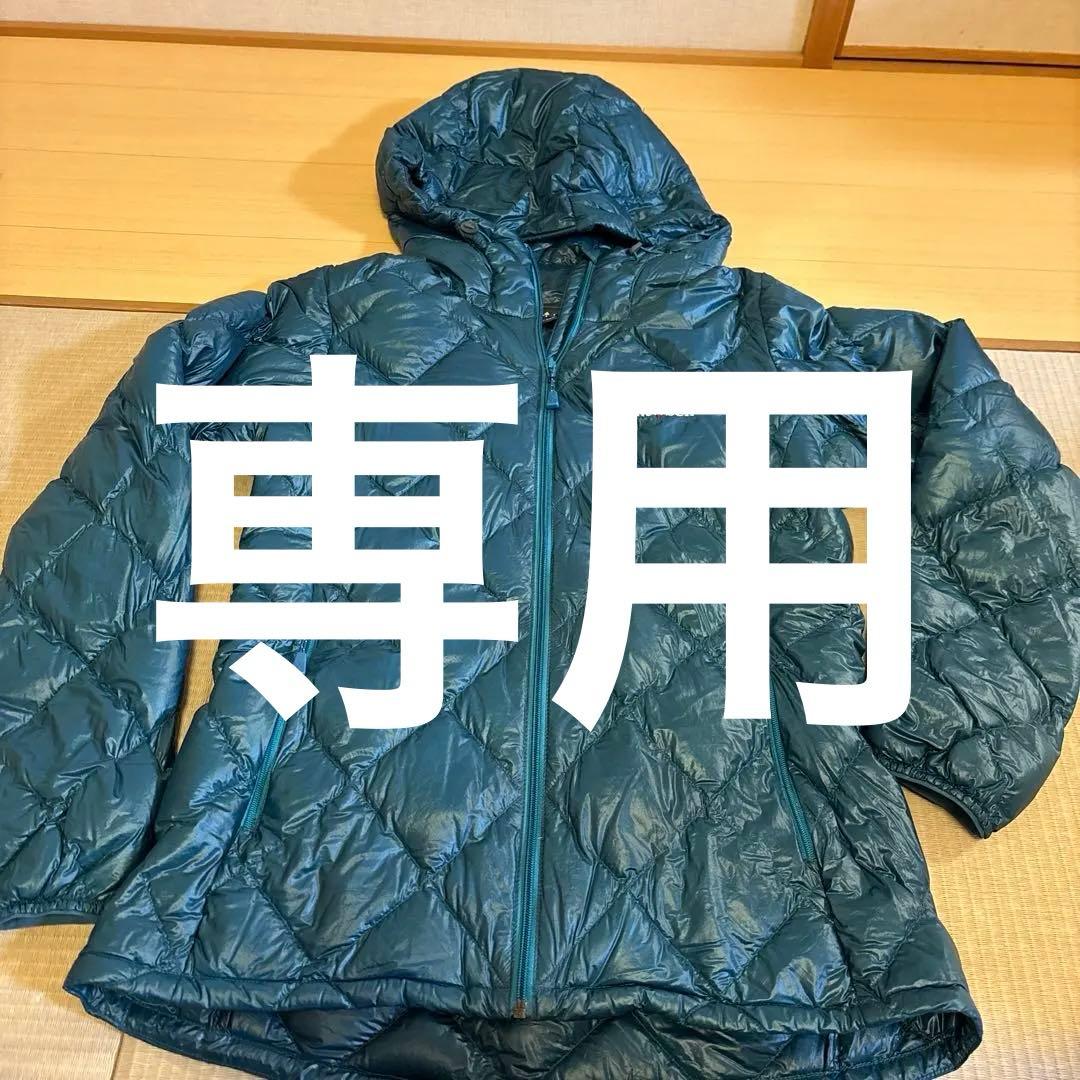 mont-bell フード付きダウンジャケット ダークグリーン