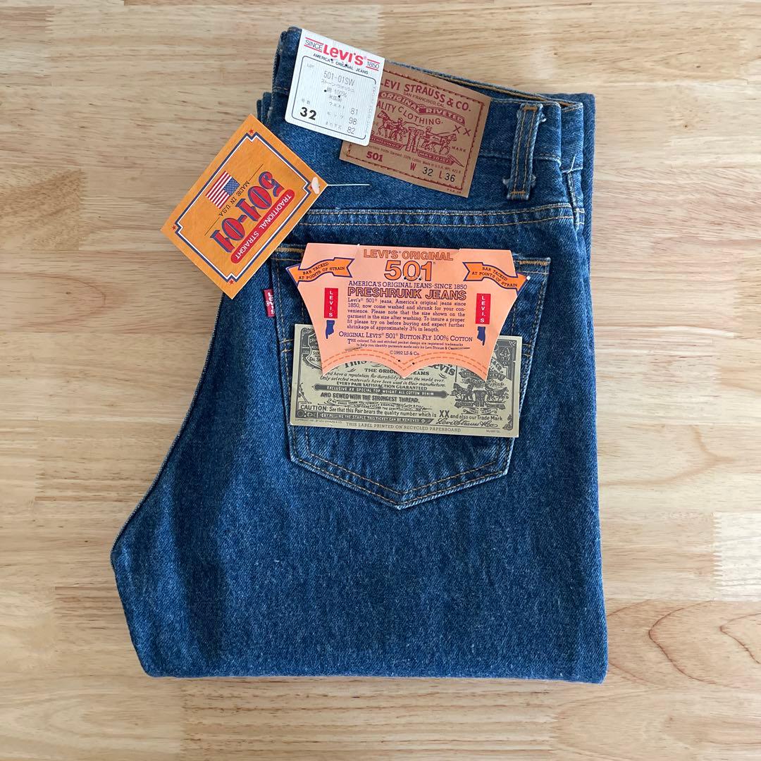 デッドストック　90's levi's USA製　501 デニムパンツ　w32
