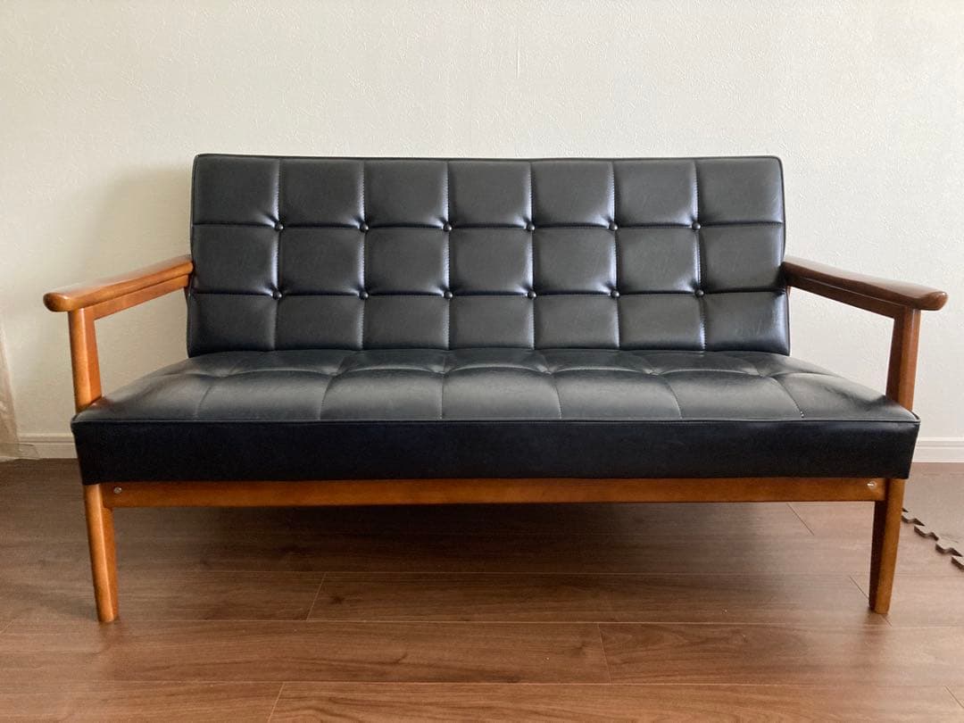 カリモク60Kチェア2￼シーターブラック送料込み