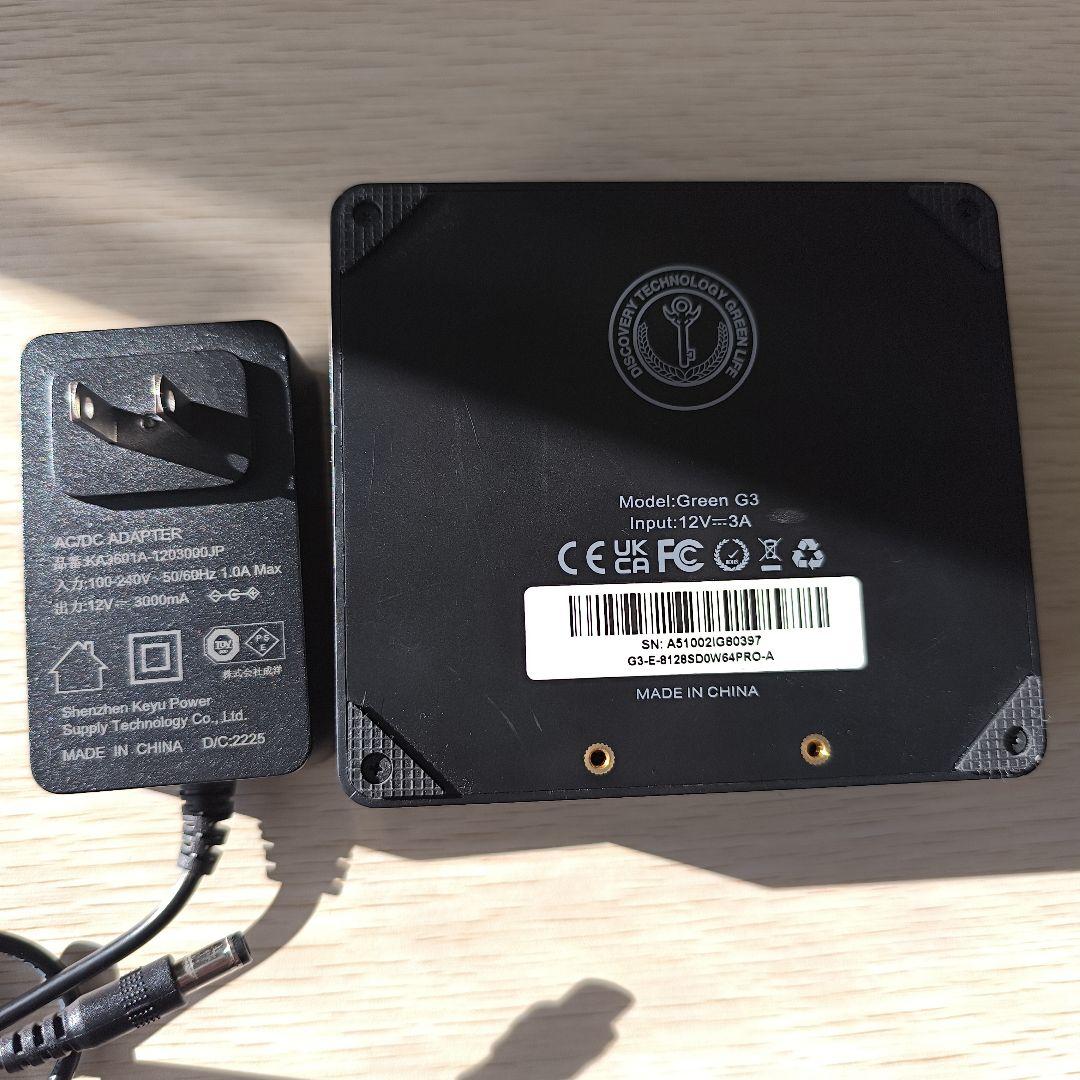 ミニPC TRIGKEY Green G3 初期化済