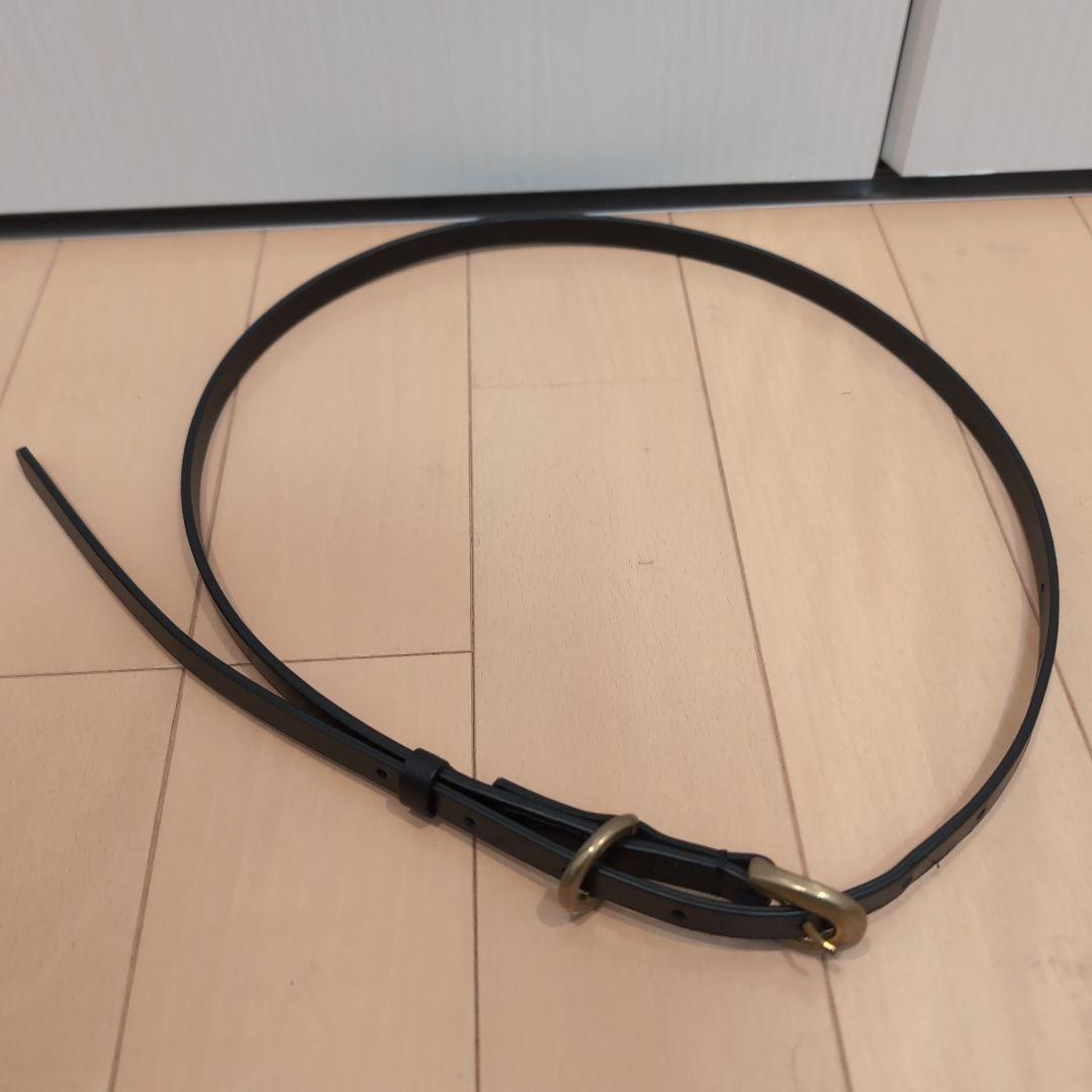 AURALEE　LEATHER NARROW BELT　黒