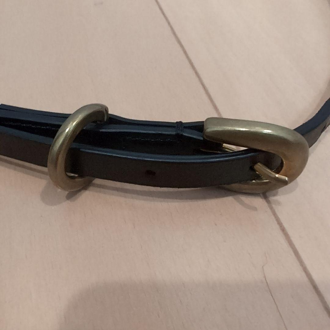 AURALEE　LEATHER NARROW BELT　黒