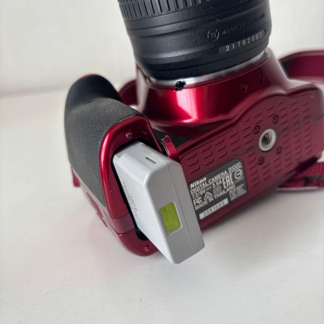 美品 Nikon D3300 ダブルズームキット2 レッド 一眼レフ カメラ