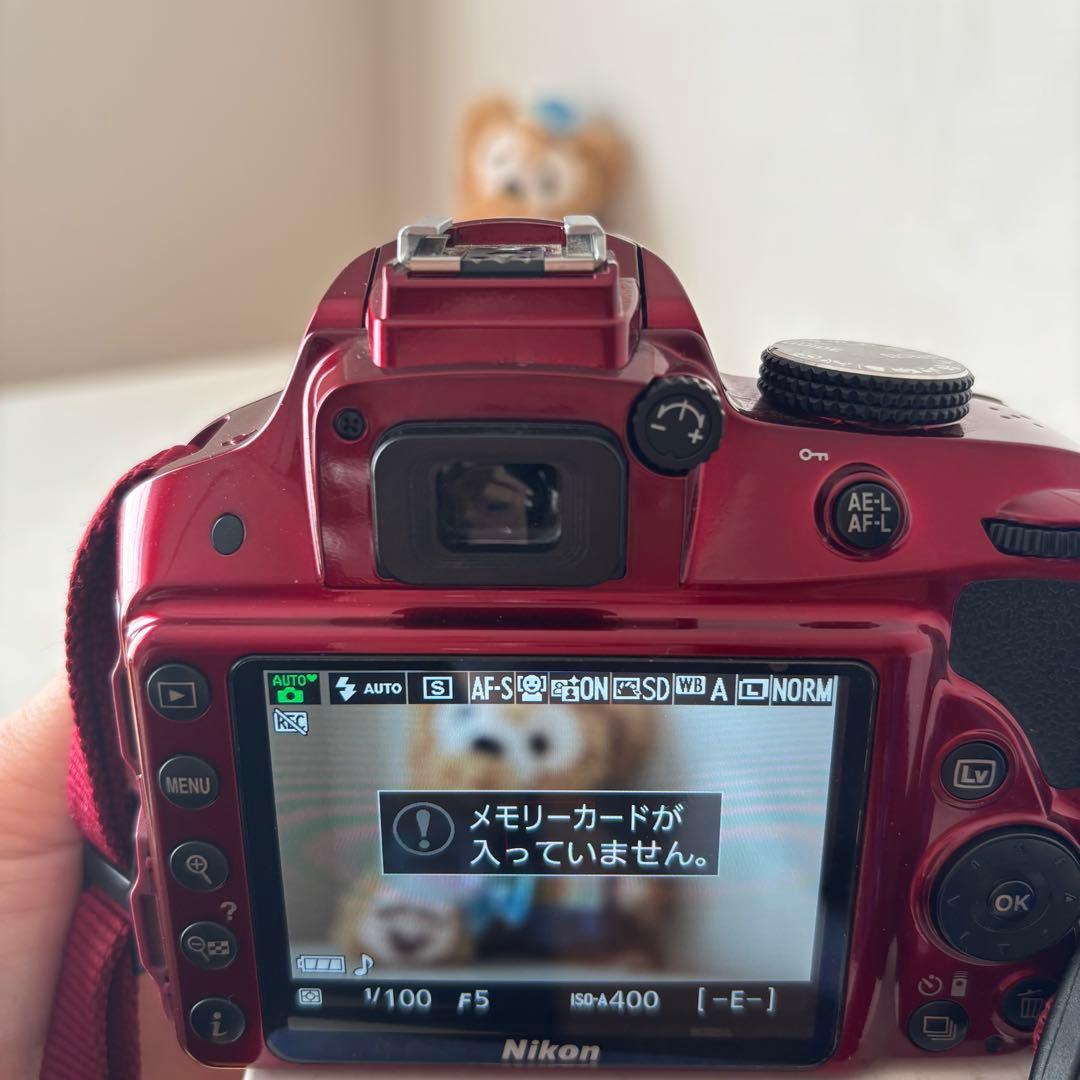美品 Nikon D3300 ダブルズームキット2 レッド 一眼レフ カメラ