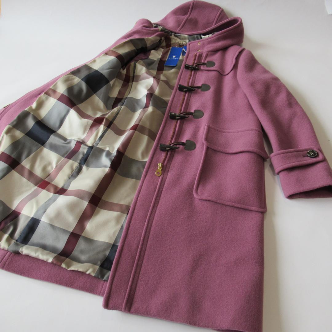 ブルーレーベルクレストブリッジ新品ピンク バイルメルトンダッフルコート 38-1