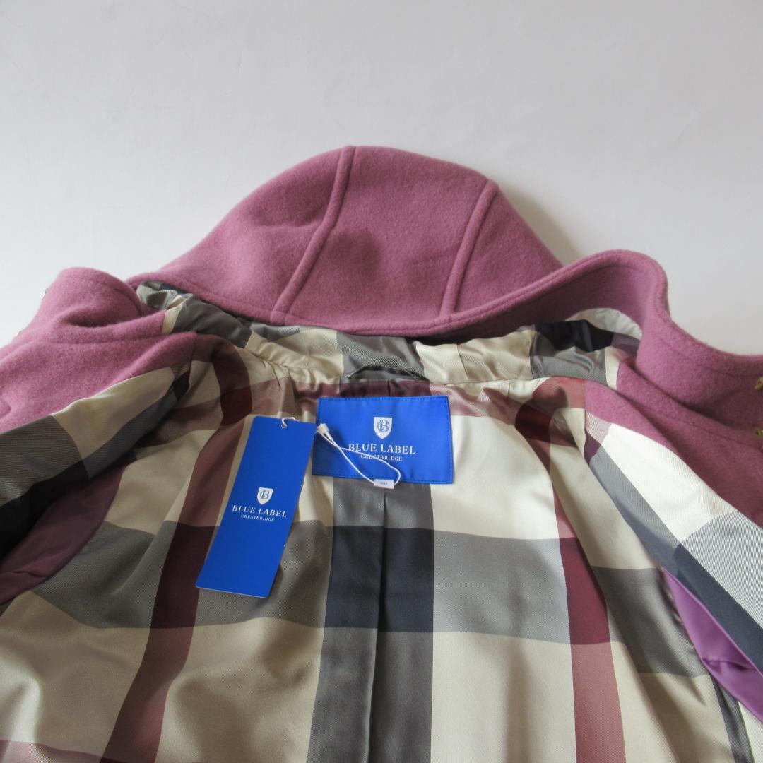 ブルーレーベルクレストブリッジ新品ピンク バイルメルトンダッフルコート 38-1