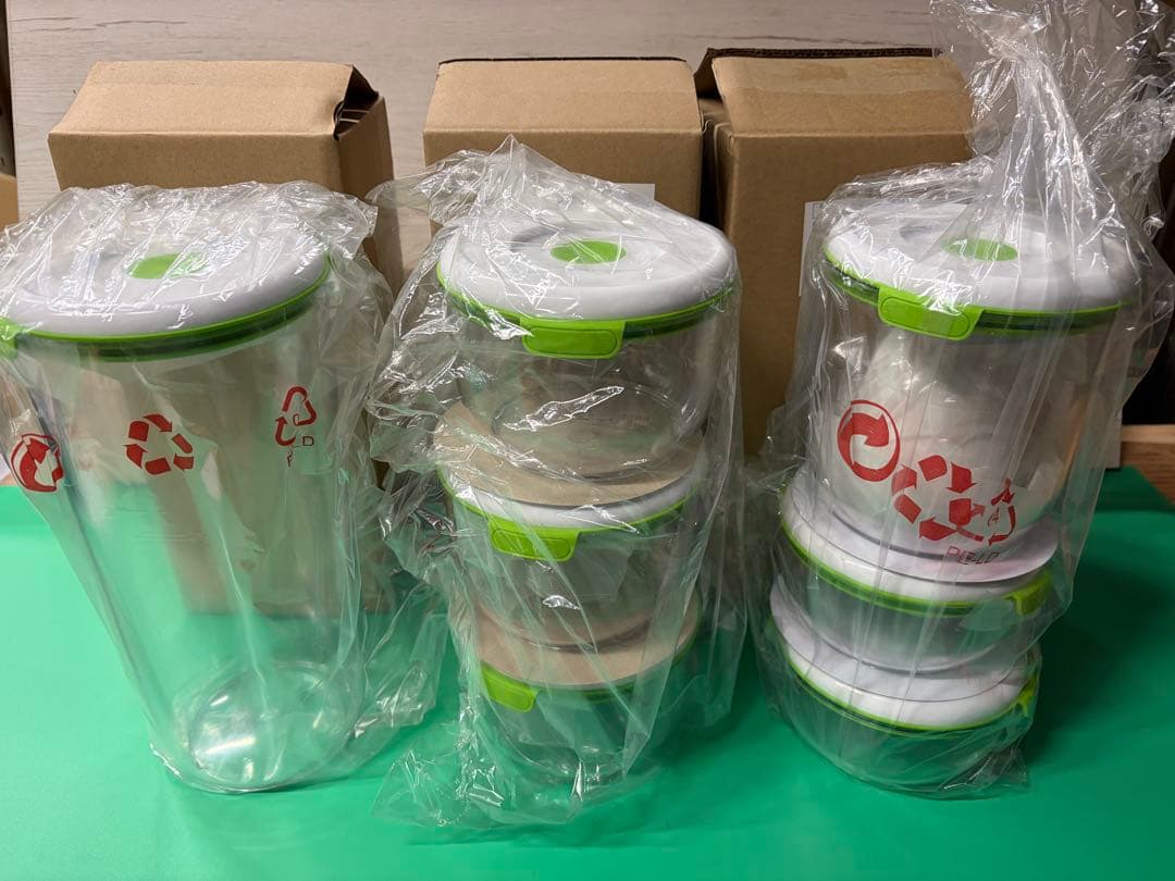 未使用品　フォーサ本体、コンテナセット　真空コンテナB 縦長　中３個セット