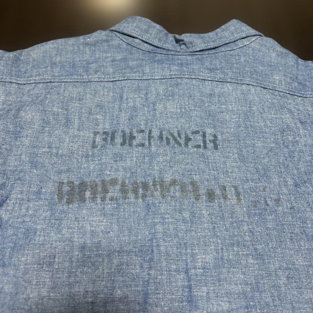 Warehouseシャンブレーシャツ 前面ポケット付き