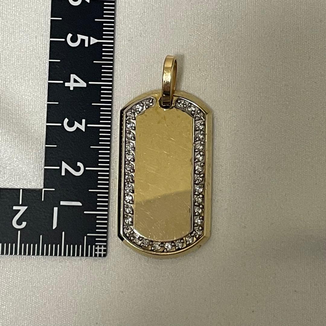 AVALANCHE K10 イエローゴールド ペンダントトップ ドッグタグ