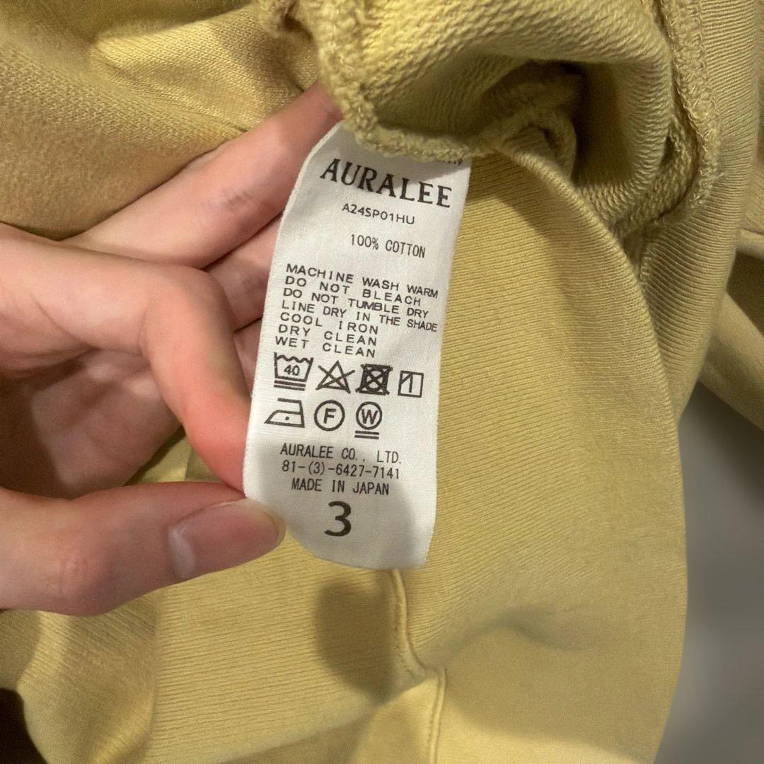 AURALEE スウェット　サイズ3 ダスティイエロー