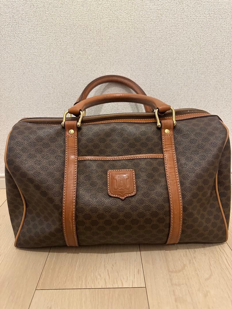 CELINE ボストンバッグ ブラウンレザー