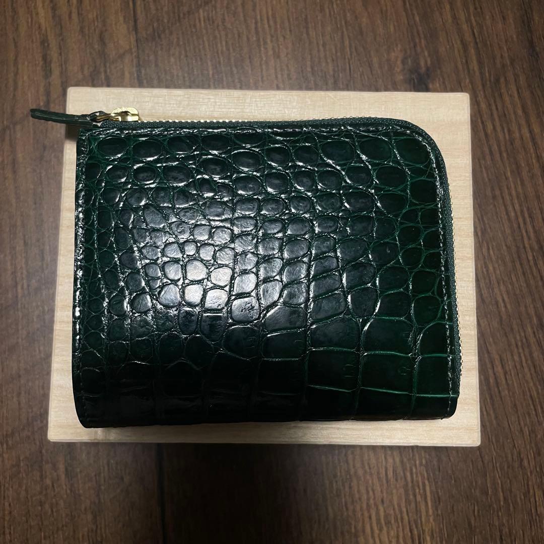最終値下げ⭐︎ダークグリーン L字ファスナーミニ財布　ルフレ