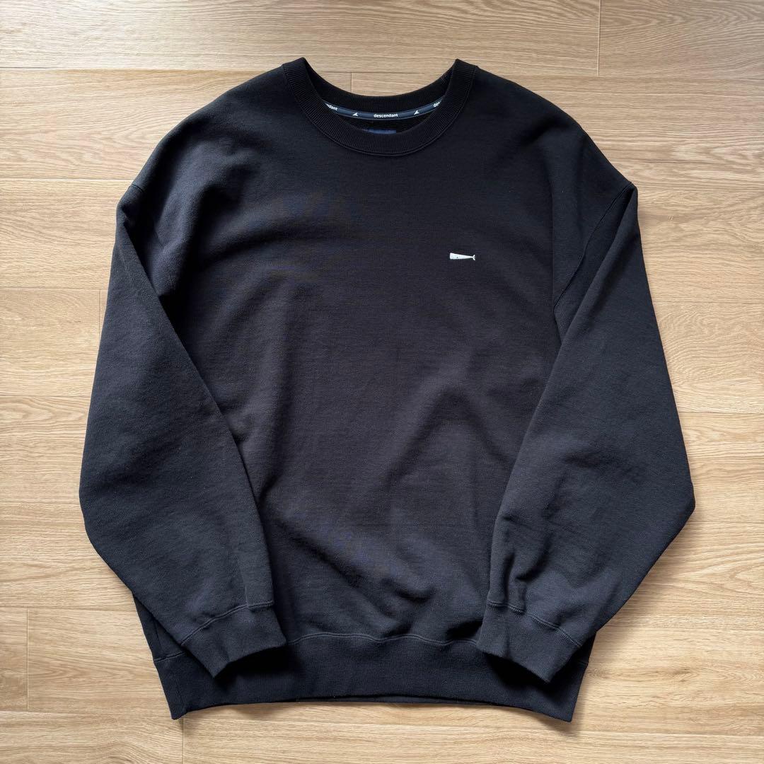 美品　descendant pe crew neck サイズ4 黒