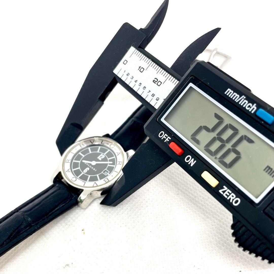 稼働　BVLGARI Solo tempo レディース　新品ベルト社外　箱付き