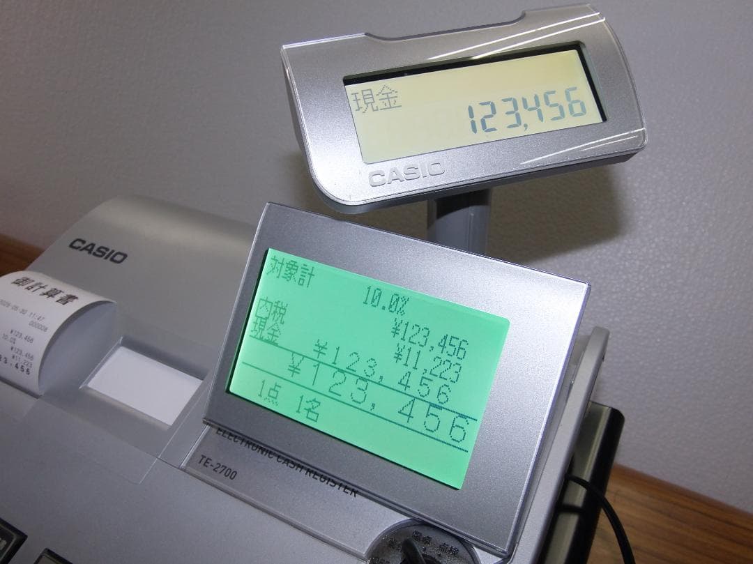 設定無料 レシートのみ CASIO TE-2700 レジスター 2505302