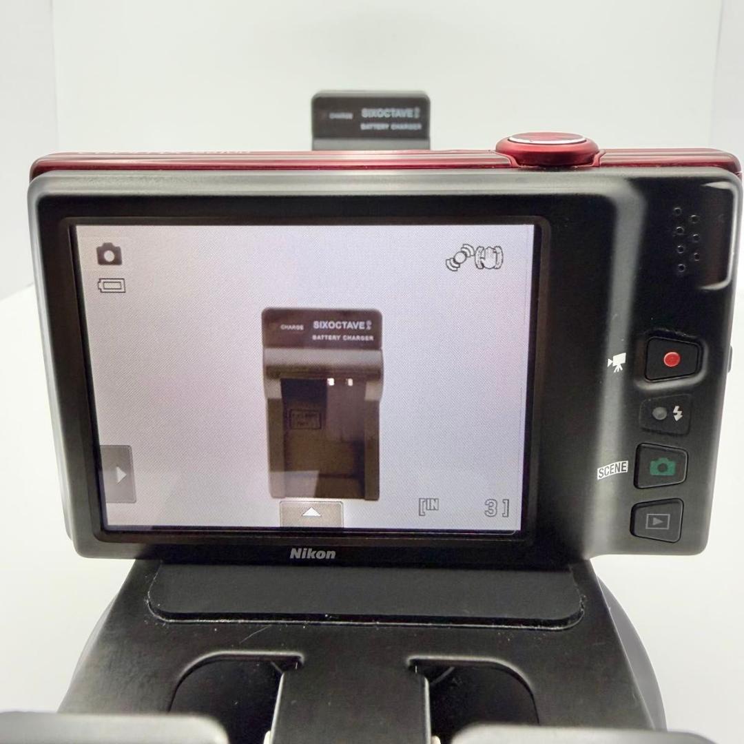 【極美品】Nikon COOLPIX S6100 レッド 箱付 11032