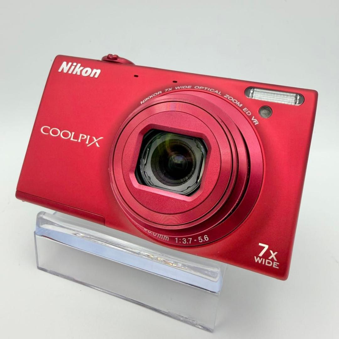 【極美品】Nikon COOLPIX S6100 レッド 箱付 11032