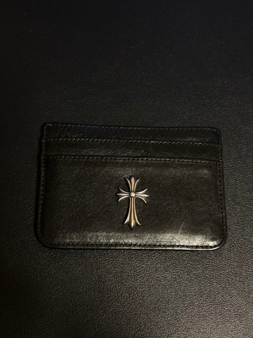 クロムハーツ ダブルサイド クロスレザーカードケース