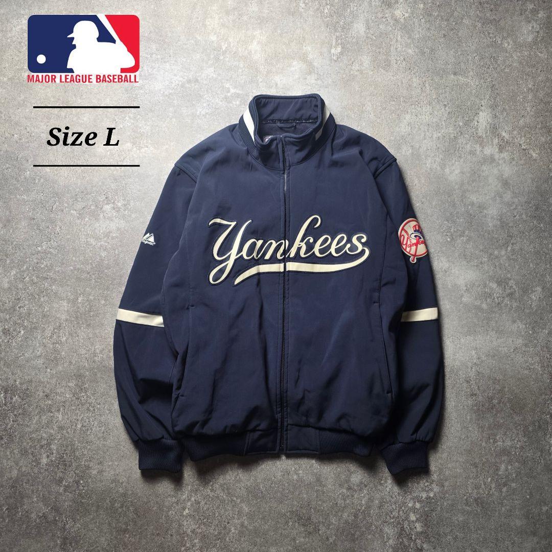 MLBメジャーリーグベースボールニューヨークヤンキース裏フリースジャケット野球L
