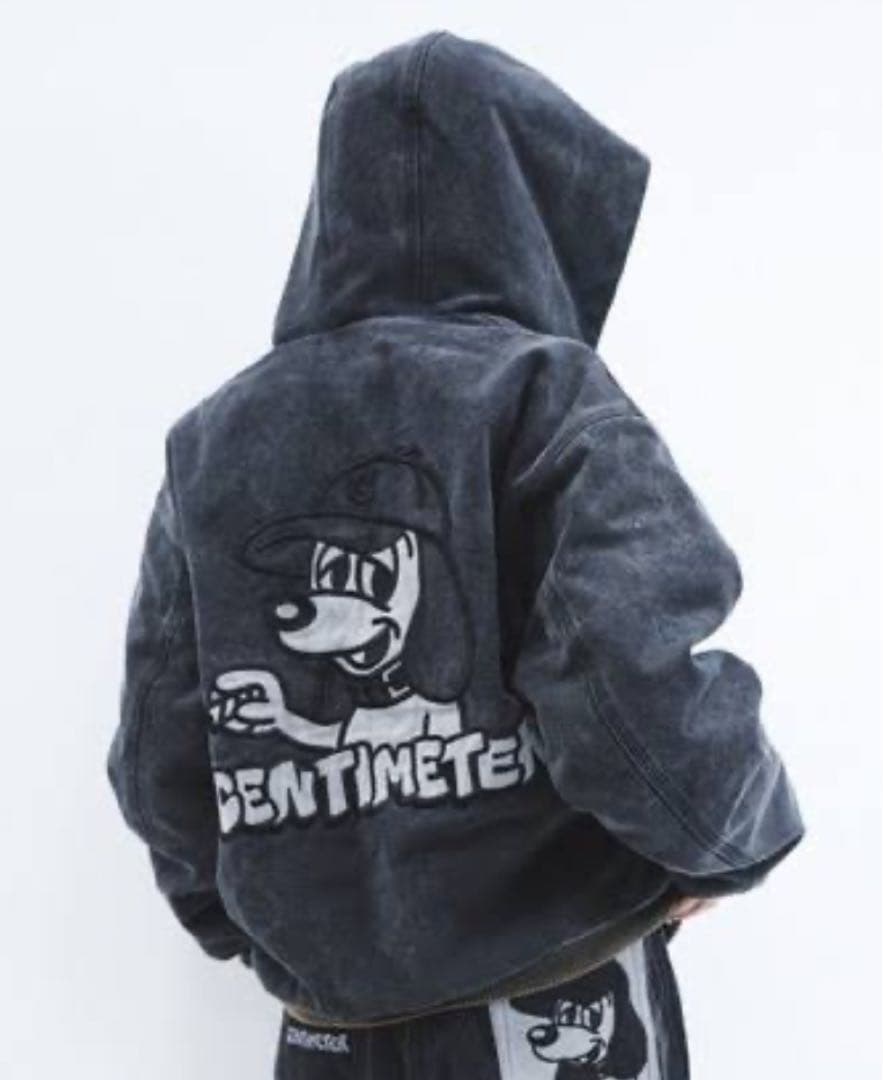 CENTIMETER （センチメーター）ブラック フード付きパーカー Ｌ