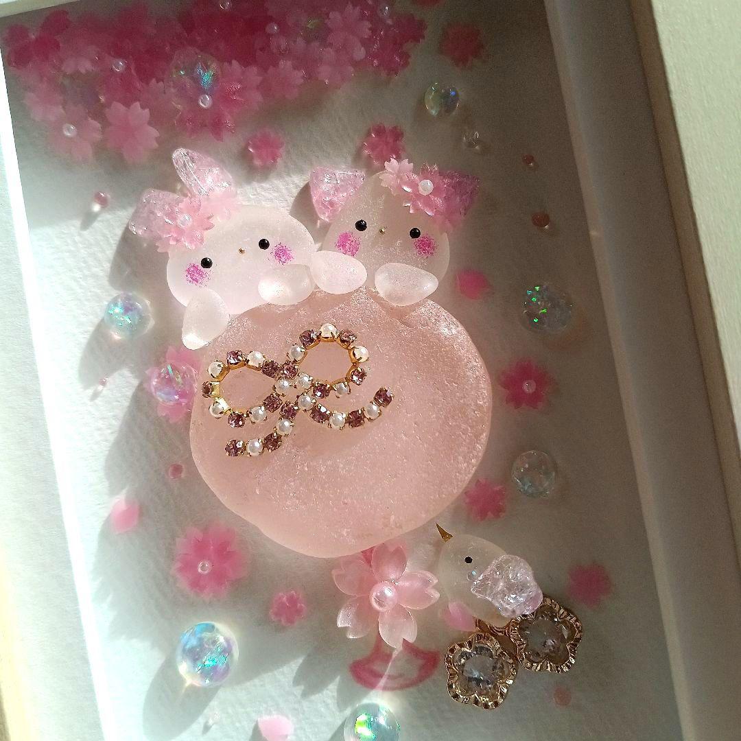 シーグラスアート　♡sakuraカクテル　ほろよい気分♡　✧春の桜を夢飛行✧