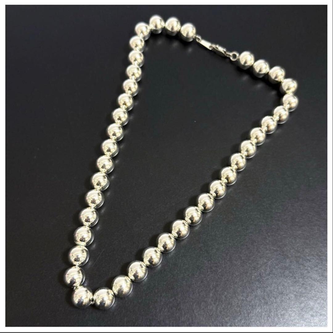 シルバー925 シルバービーズ ネックレス