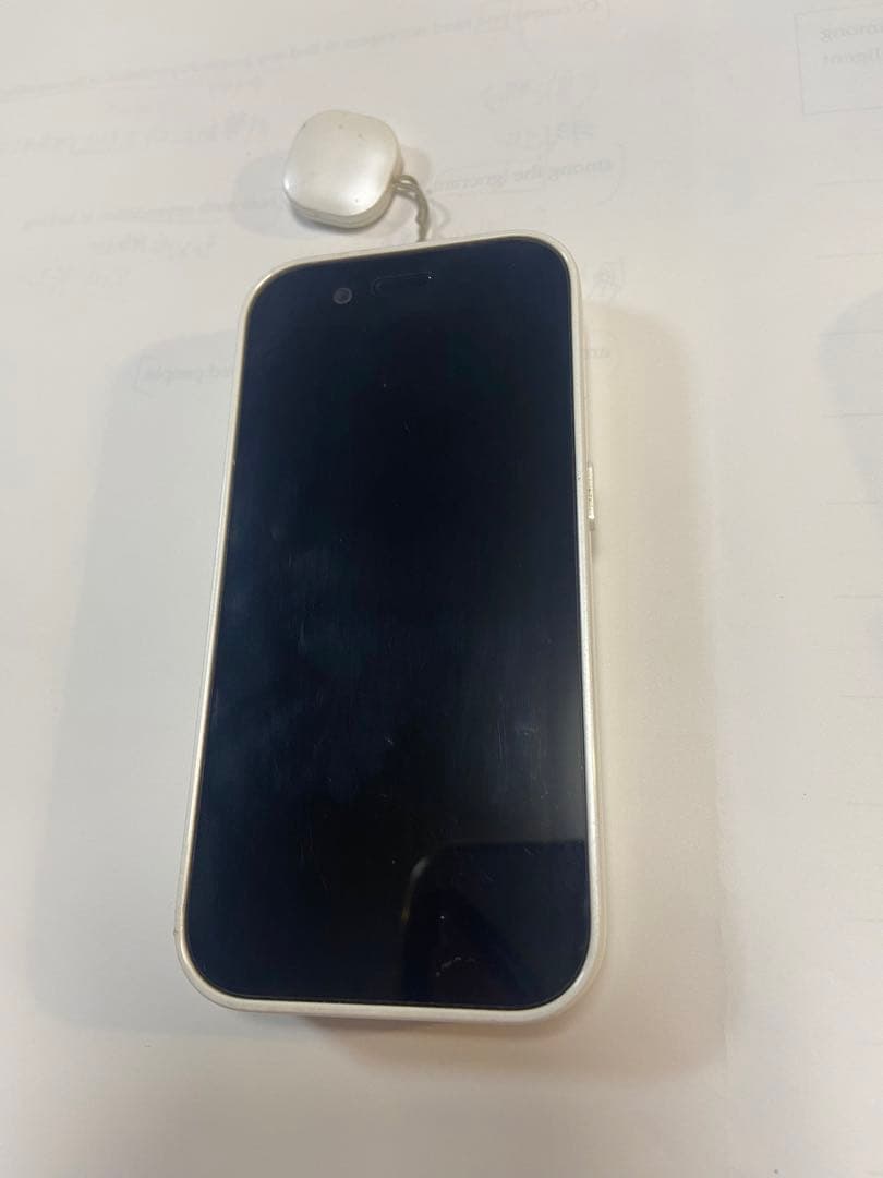 ホワイト タッチスクリーン 携帯電話 本体 透明ケース付き