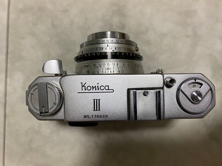 コニカⅢ Konica Ⅲ  整備済み　美品　レンズキャップ　ケース付き