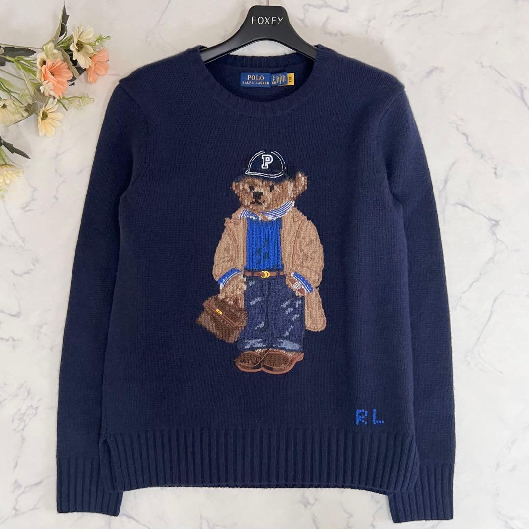 ポロラルフローレン ポロ ベア カシミヤ キャメル ニット セーター S