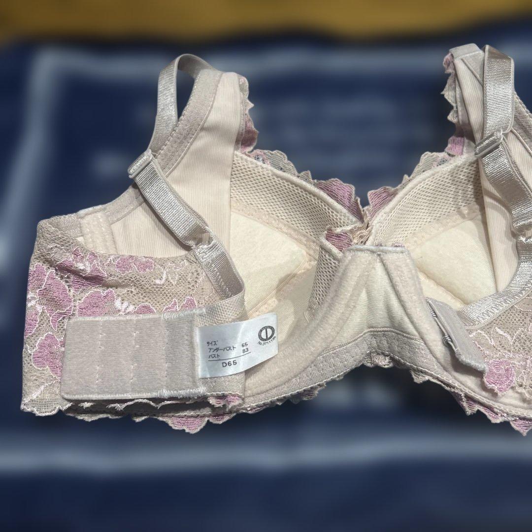 Exabra 花柄レースブラジャー２点ショーツ１点セット