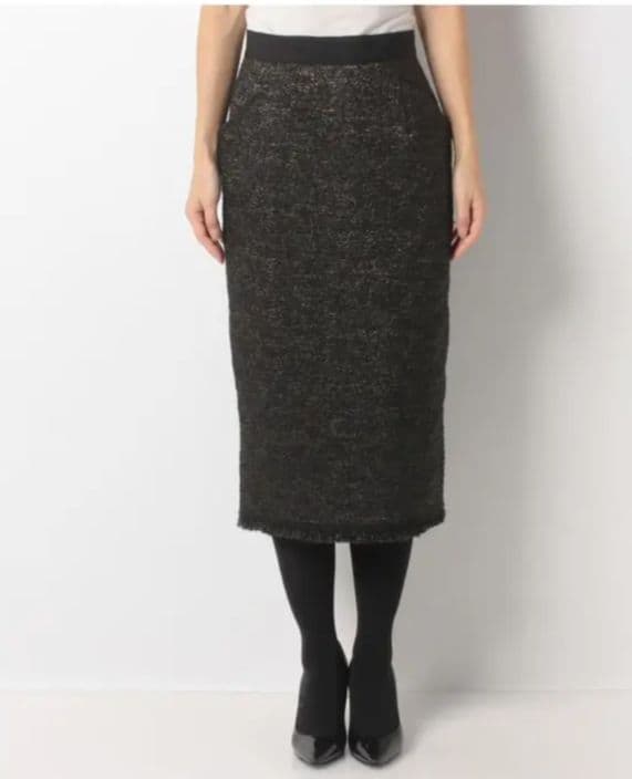 LANVIN COLLECTION　ラメツィードタイトスカート　size40