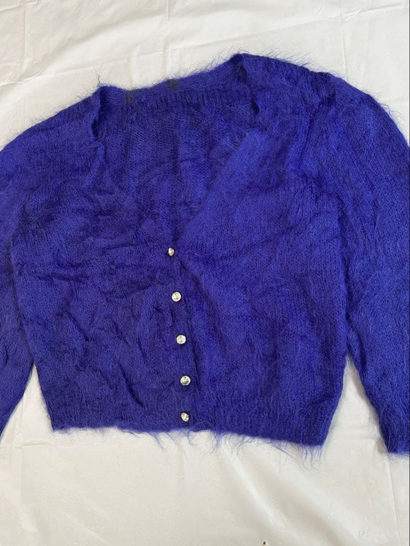 60〜70s モヘアカーディガン シャギーニット 毛足長