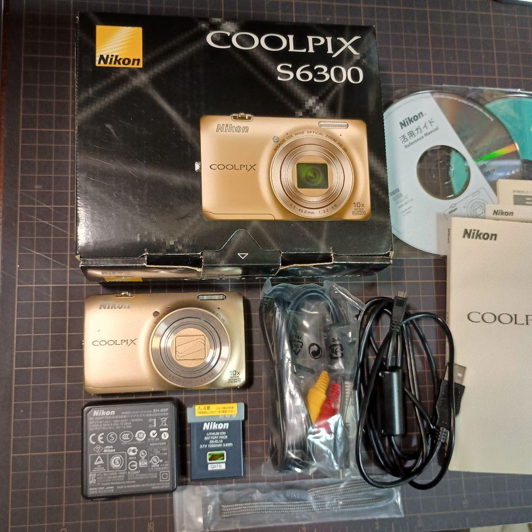 NIKON　COOLPIX　S6300　デジカメ　ゴールド