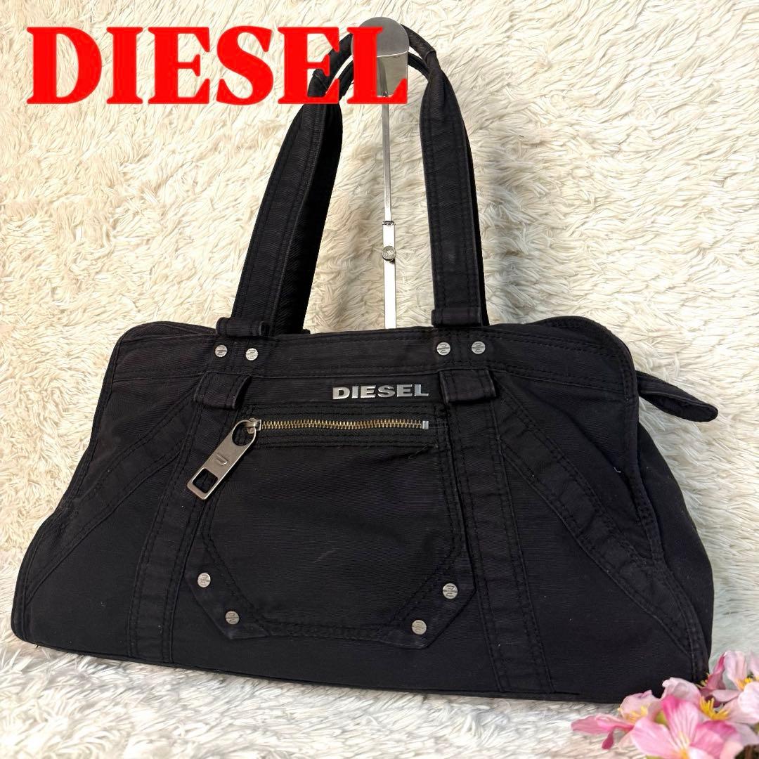 DIESEL archive l logo ショルダーバッグ　Y2K 黒