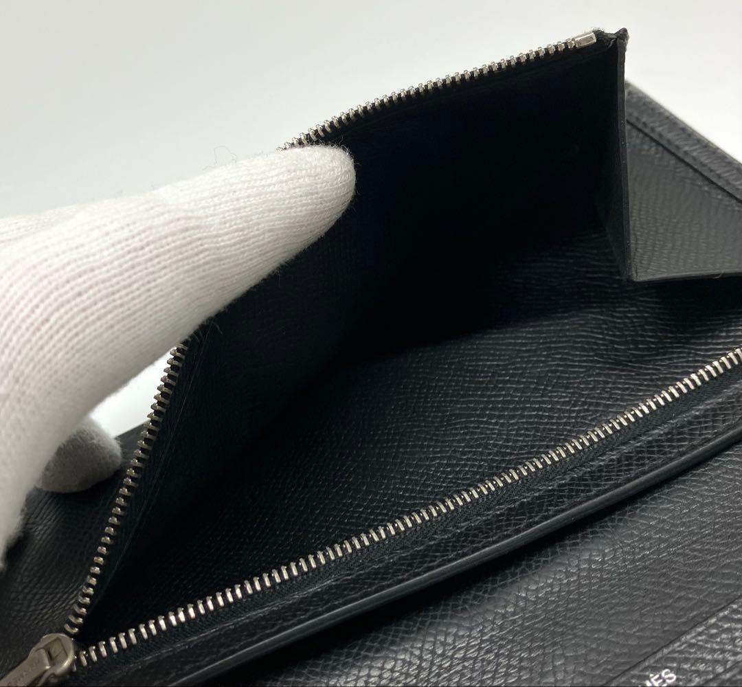⭐️ 美品 エルメス ベアン スフレ 二つ折り 長財布 ブラック エプソン 鑑定済
