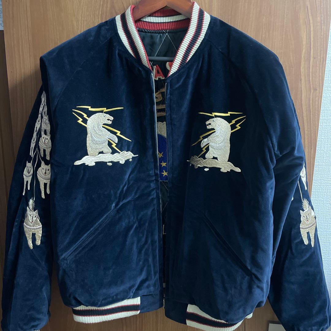 東洋 ALASKA 別珍 スカジャン ダークネイビー