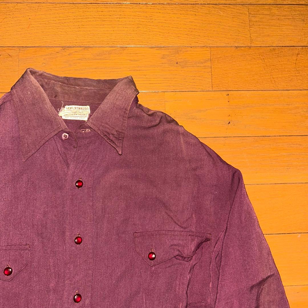 50s Levi’s ショートホーン ギャバジン　ウエスタンシャツ