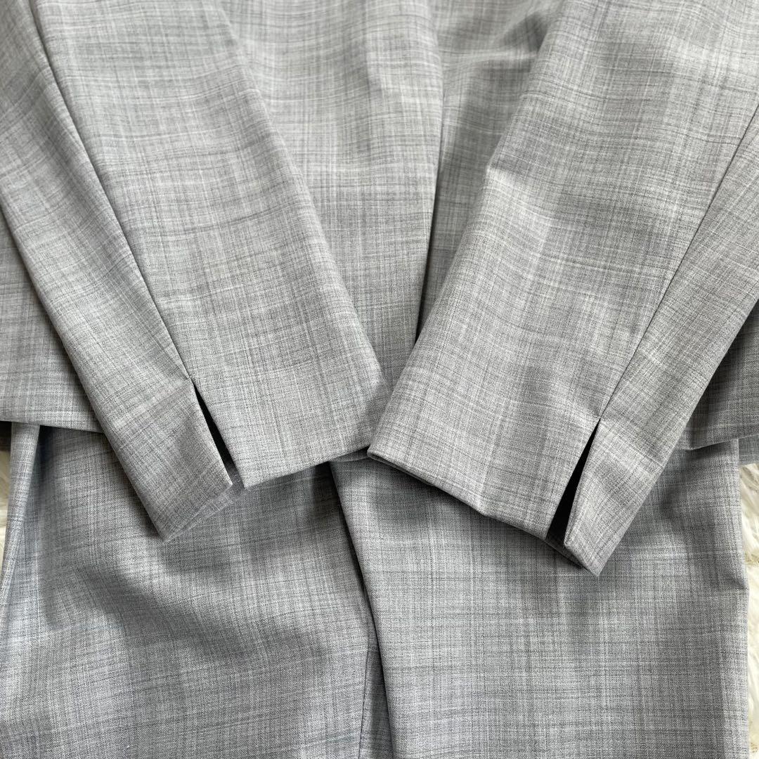 green label relaxingカチリカグレーノーラペルパンツスーツ