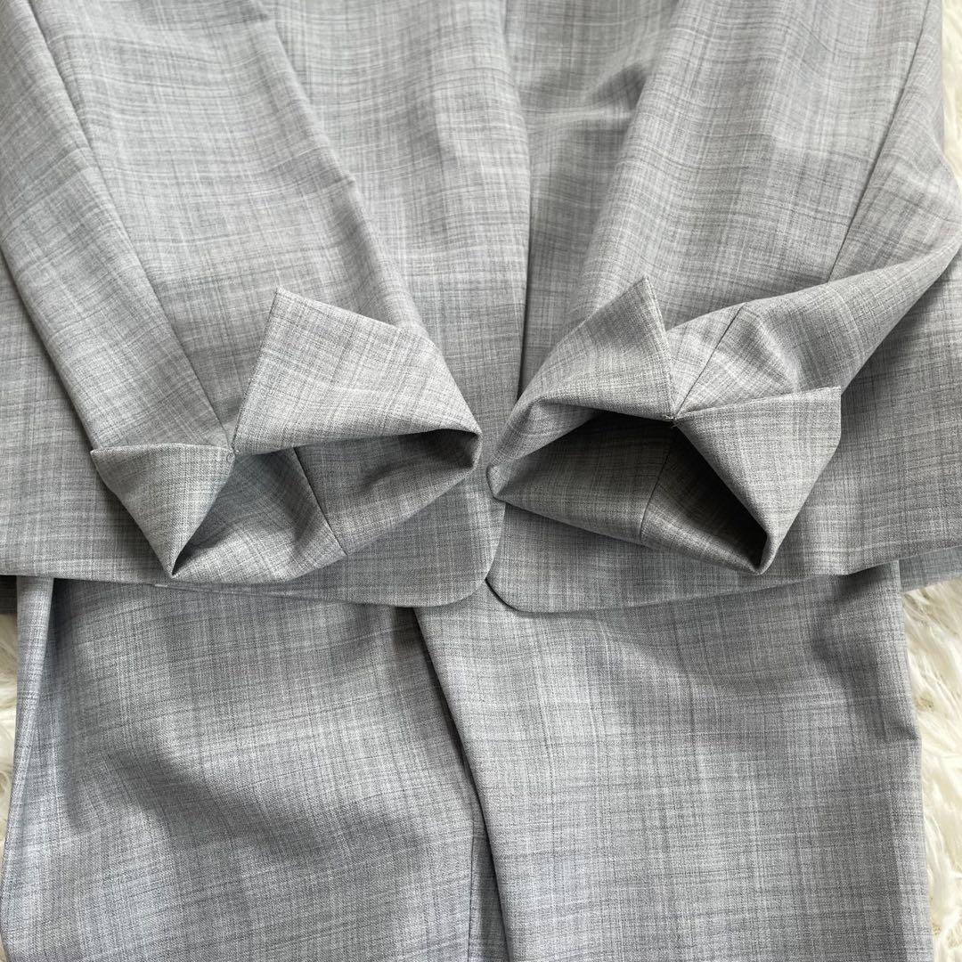 green label relaxingカチリカグレーノーラペルパンツスーツ