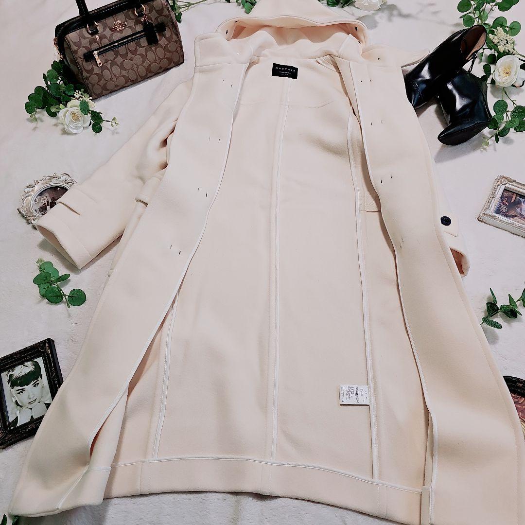 極美品✨MCAFEE ウールメルトン　ロングダッフルコート　オフホワイト　36