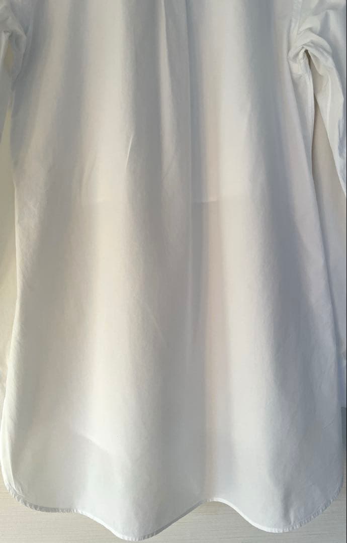 LEMAIRE コットンポプリン比翼バンドカラー長袖シャツ XS