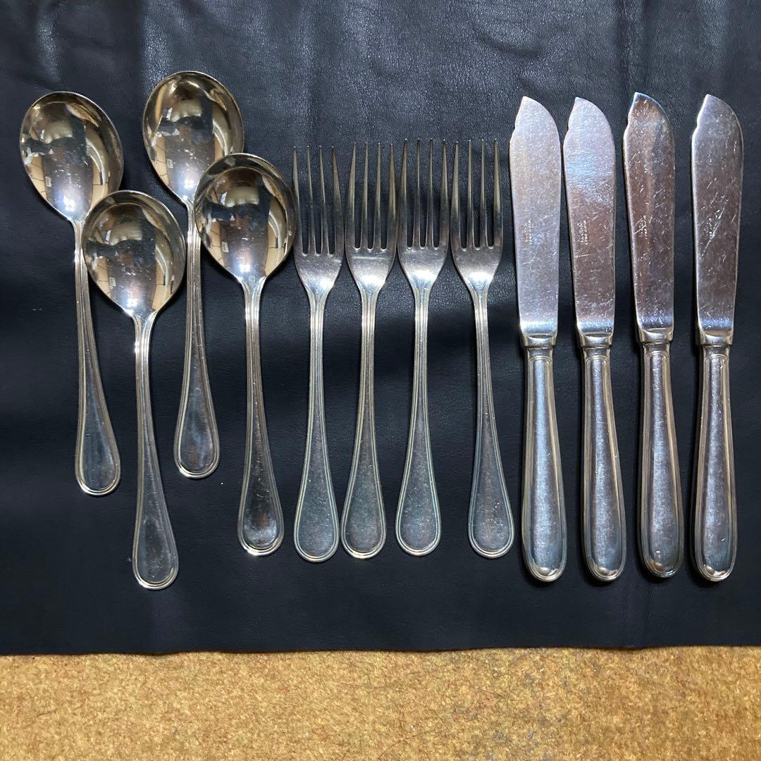 ノリタケEPNS(銀メッキ)カトラリー ナイフ＆フォーク&スプーン　12本セット