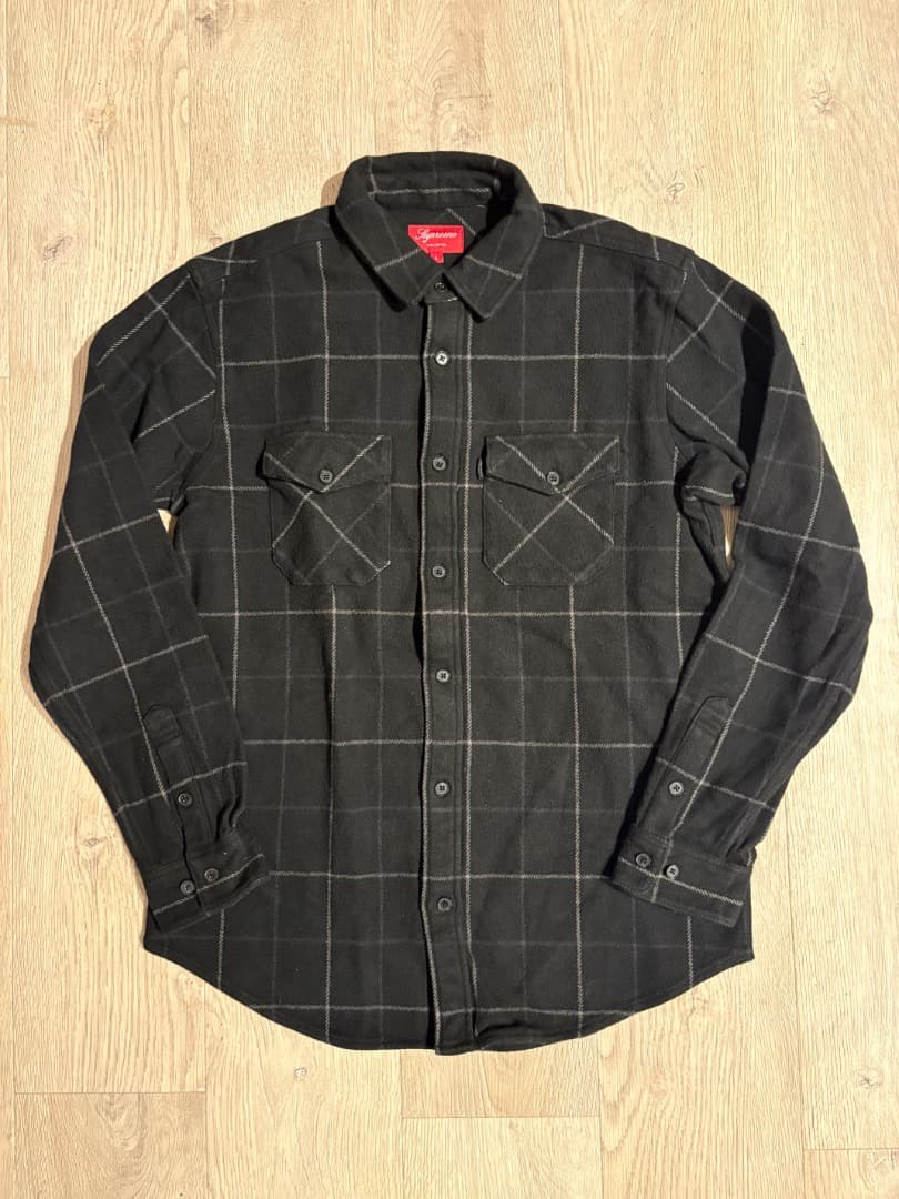 Supreme チェック柄フランネルシャツ L 美品 厚手