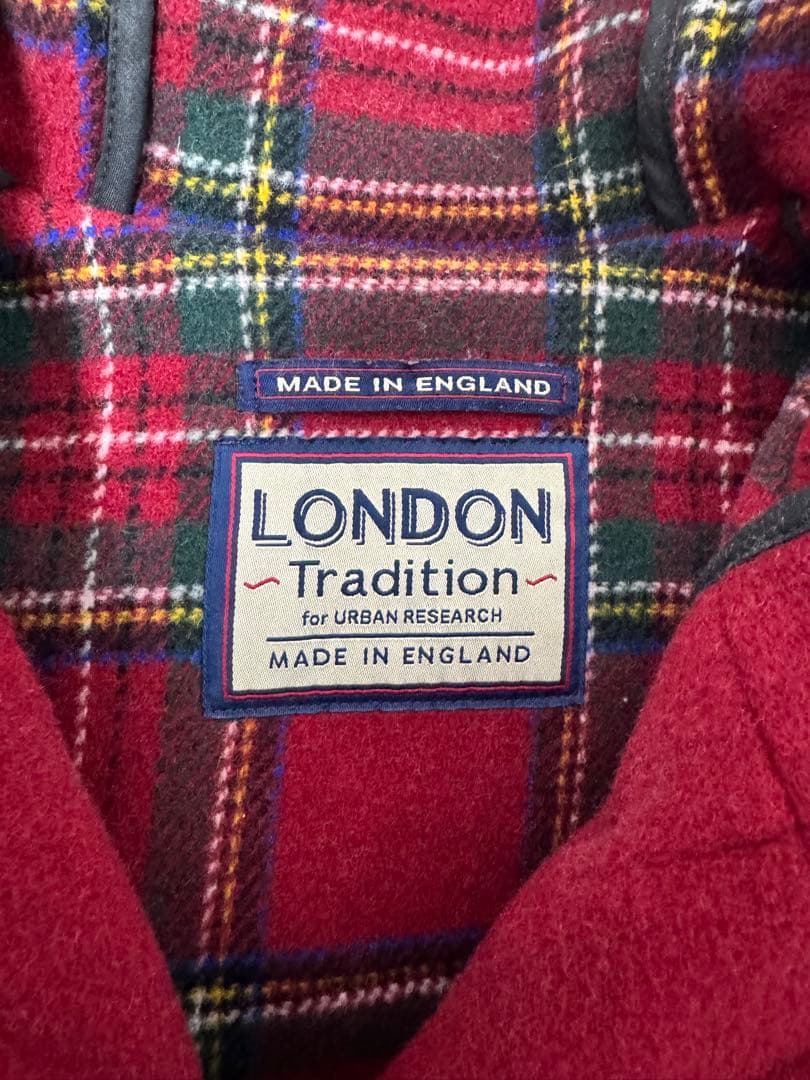 美品ロンドントラディション ダッフルコート フード付き