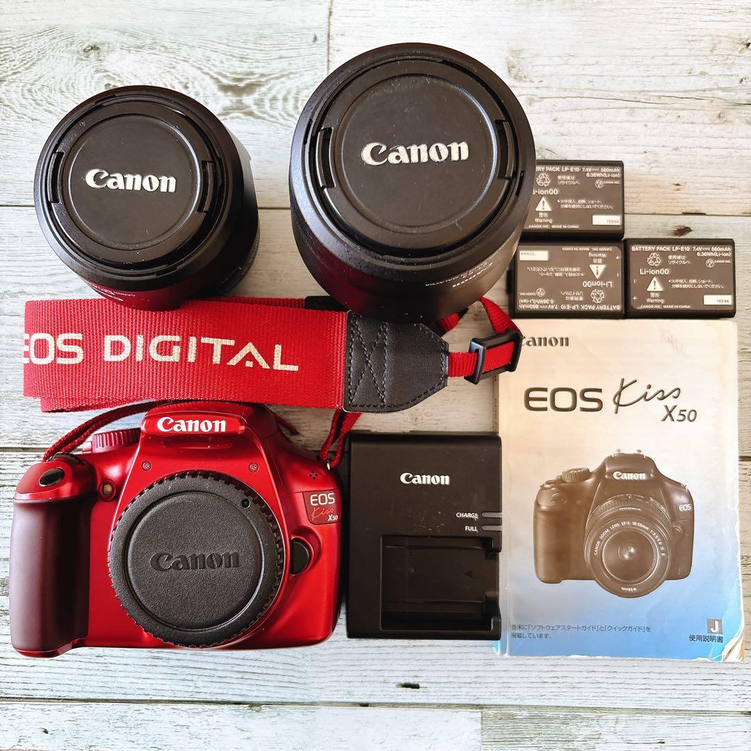 Canon Kiss X50 キャノン　ダブルズームキットレンズセット