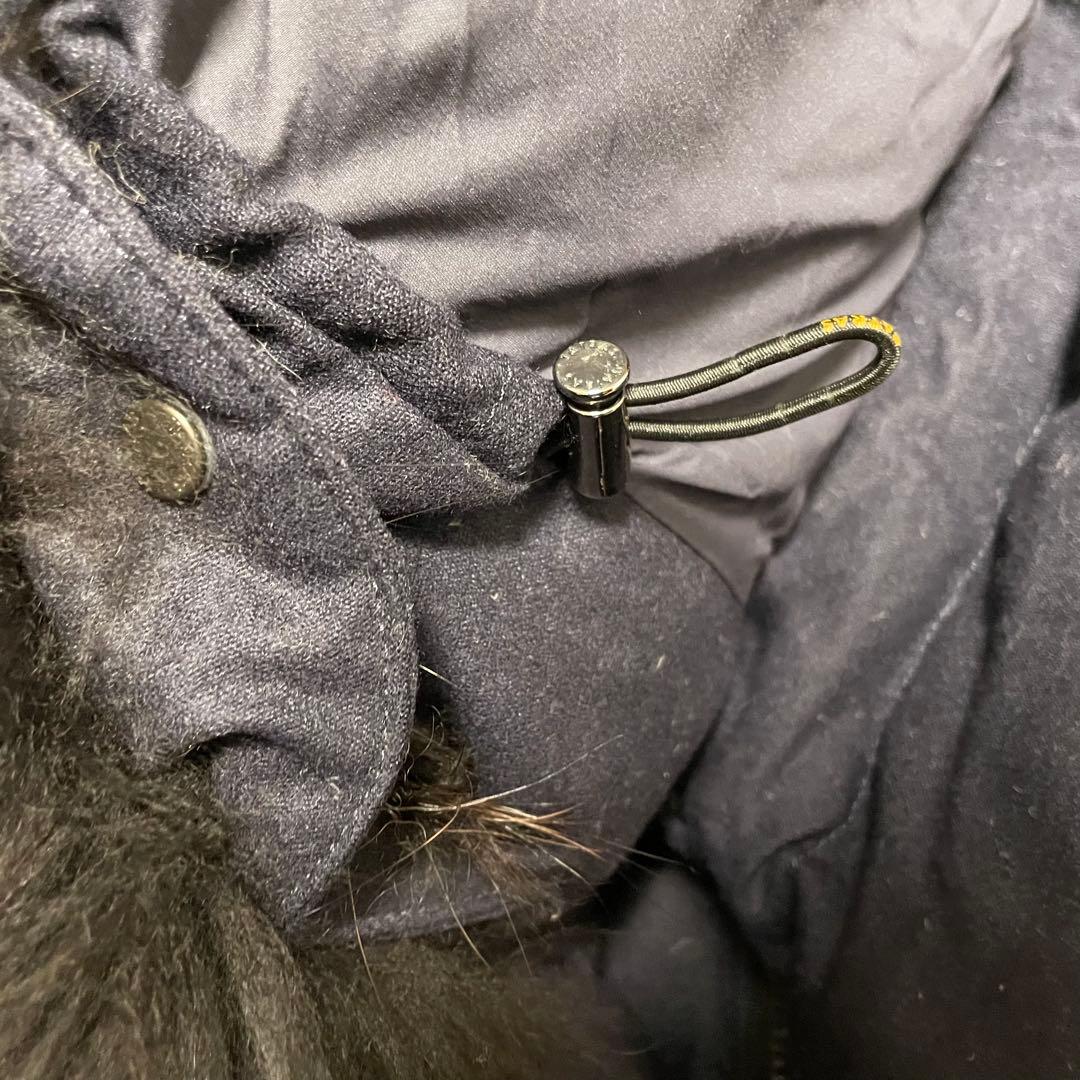 タトラス　ダウン　ロングコート　ラビアナ　ブラックネイビー系　02サイズ　ベルト