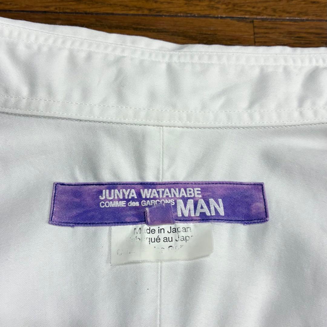 コムデギャルソン MAN ブルーノート コットンシャツ S 白 黒 AD2015