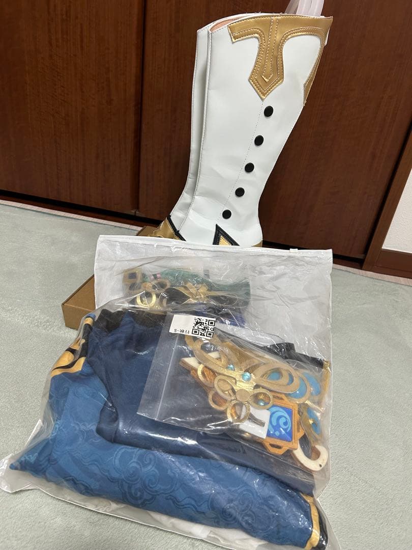 原神 行秋 コスプレ衣装 靴付き
